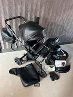 Anex E/type 2-in-1 kinderwagen zwart eco-leer compleet, Combiwagen, Ophalen, Overige merken, Verstelbare duwstang