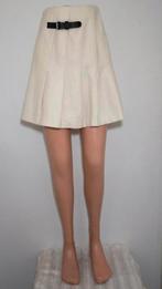 Wolwit designer plooienrokje van Rene van der Wijck, Kleding | Dames, Rokken, Verzenden, Zo goed als nieuw, Maat 42/44 (L), Wit