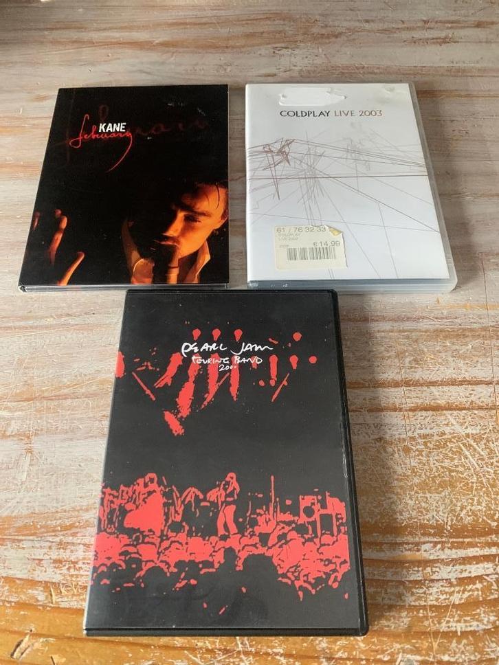 Muziek DVD, Kane , Coldplay, Pearl Jam, Cd's en Dvd's, Dvd's | Muziek en Concerten, Gebruikt, Muziek en Concerten, Alle leeftijden