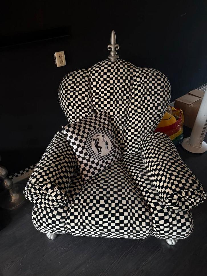 Geruite Ska Fauteuil / Stoel, Huis en Inrichting, Fauteuils, Zo goed als nieuw, Stof, 75 tot 100 cm, Ophalen