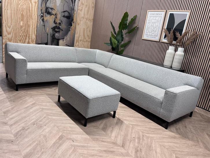 ZGAN Jamé Suze Design Hoekbank - Grijs - 315 x 225, Huis en Inrichting, Banken | Bankstellen, Zo goed als nieuw, Hoekbank, Vierpersoons of meer