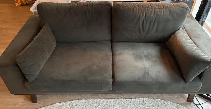 Nieuwe 2-zits bank donkergroen fluweel, Huis en Inrichting, Banken | Sofa's en Chaises Longues, Nieuw, Tweepersoons, 150 tot 200 cm