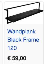 Wandplank Mango Hout & Zwart Metaal - Nieuw!, Ophalen, Nieuw