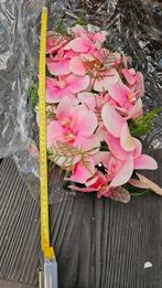 Bruidsboeket zijden bloemen orchidee, Ophalen of Verzenden, Zo goed als nieuw, Roze, Accessoires