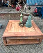 Robuuste Teak Tafel - 120x120 - Lage Salontafel, Huis en Inrichting, Tafels | Salontafels, Gebruikt, 100 tot 150 cm, Ophalen of Verzenden
