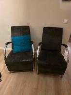 Twee comfortabele stoelen, Huis en Inrichting, Stoelen, Ophalen, Gebruikt, Twee, Zwart