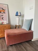 Velvet poef/hocker, Ophalen, Zo goed als nieuw, Rond, Minder dan 50 cm