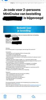 Minicruise voor 2 personen naar New Castle, Tickets en Kaartjes, Trein, Bus en Vliegtuig, Twee personen, Trein, Met bestemming of datum