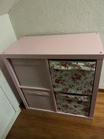 Kallax 4 vaks kast lichtroze met manden, Ophalen, 25 tot 50 cm, 50 tot 100 cm, Minder dan 100 cm