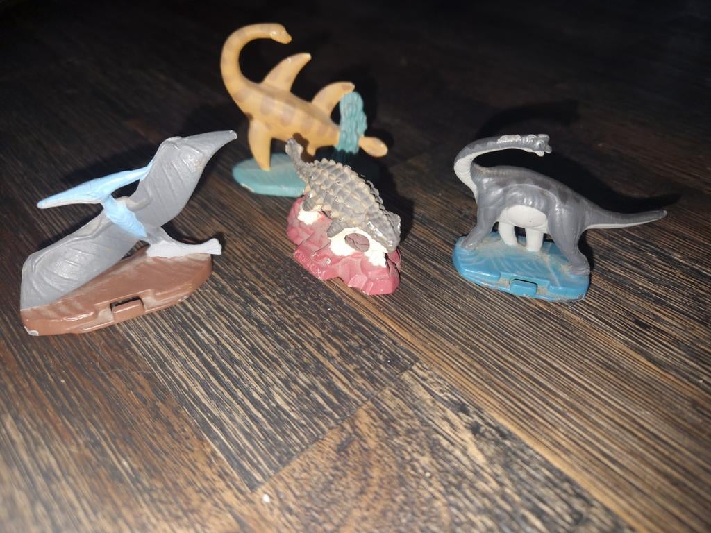 Jurassic Park Dinosaurus Set uit 1993 metaal, Verzamelen, Film en Tv, Gebruikt, Ophalen of Verzenden