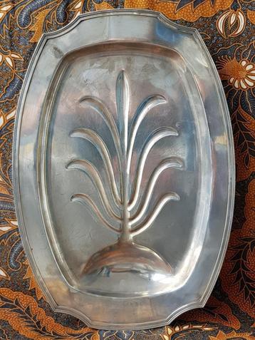 Grote antieke silverplate schaal uit Engeland voor vlees. beschikbaar voor biedingen