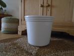 Vintage Ikea zeer grote witte geglazuurde bloempot, 34 cm, Tuin en Terras, Bloempotten, Rond, Binnen, Zo goed als nieuw, Minder dan 40 cm