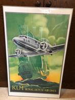 3 x KLM affiche - 75 jarig bestaan - ingelijst, Verzamelen, Ophalen, Zo goed als nieuw, Overige typen