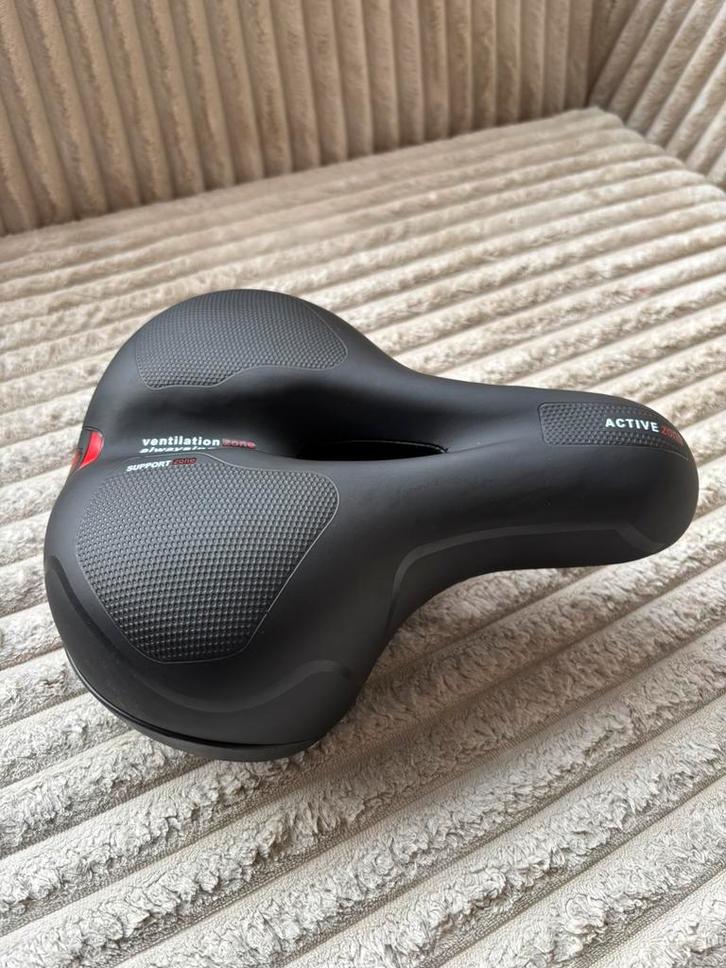 Luxe comfort Fietszadel met Dubbele Vering, Fietsen en Brommers, Fietsonderdelen, Zo goed als nieuw, Algemeen, Zadel, Ophalen of Verzenden