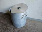 Grote zinken emmer met deksel, Huis en Inrichting, Emmers, Ophalen, Gebruikt, Kunststof, Met deksel