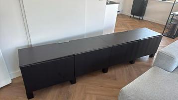 Besta tv meubel zwart 2 x teab direct op te halen beschikbaar voor biedingen