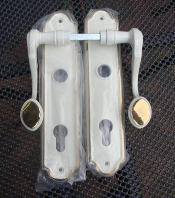 deurkrukken / klassiek met langschilden en cylindergat