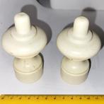 2 Vintage Uiteinden van een gordijnroede knoppen einddoppen, Ophalen of Verzenden