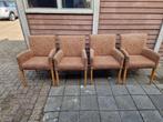 4 Stoffen Armleunstoelen, Huis en Inrichting, Stoelen, Ophalen