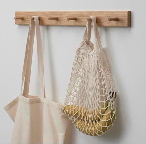 3 HÖVOLM Hanger met 6 knoppen, eiken, Huis en Inrichting, Woonaccessoires | Kapstokken, Nieuw, Minder dan 100 cm, Hout, Ophalen of Verzenden