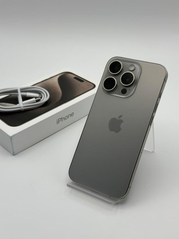 Iphone 15 Pro 128 GB (Natural Titanium) / Inruil mogelijk!, Telecommunicatie, Mobiele telefoons | Apple iPhone, Zo goed als nieuw