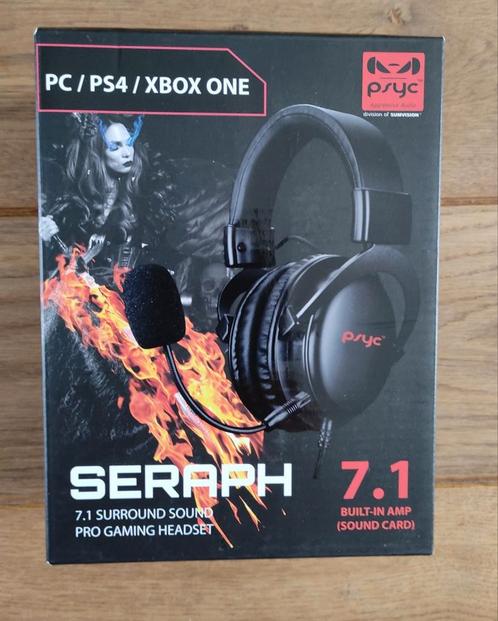 Seraph 7.1 pro gaming headset, Computers en Software, Headsets, Nieuw, Over-ear, Gaming headset, Ophalen of Verzenden