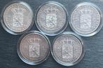 Nederland, 5 rijksdaalders Willem III diverse kwaliteiten, Ophalen of Verzenden, Koning Willem III, 2½ gulden