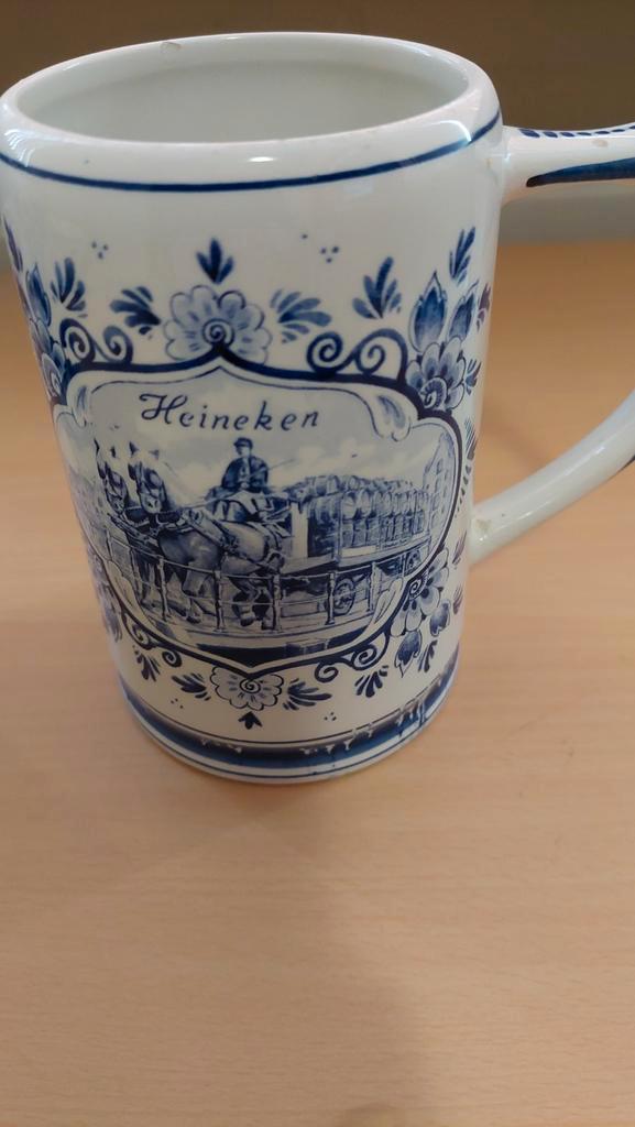 Delfts Blauw Heineken Bierpul zie beschrijving, Antiek en Kunst, Antiek | Keramiek en Aardewerk, Ophalen