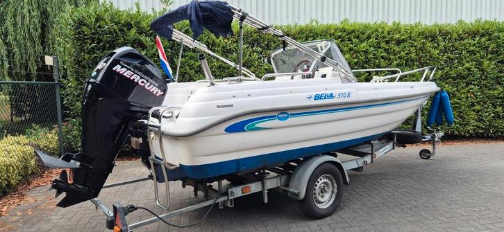 Bella 510R consoleboot, Mercury F50 € 6.950,-, Watersport en Boten, Speedboten, Zo goed als nieuw, 3 tot 6 meter, Benzine, Minder dan 70 pk