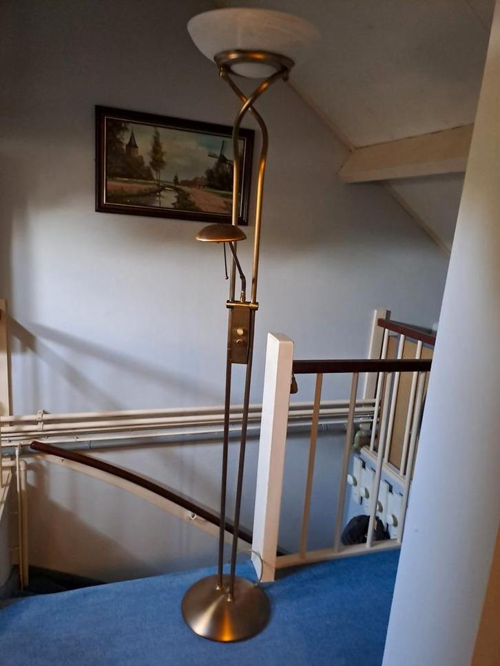 Staande Schemerlamp met Leeslamp & Dimfunctie, Huis en Inrichting, Lampen | Vloerlampen, Ophalen
