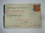 Voetbal Oude Kaart FC Volendam, Verzamelen, Verzenden, Gebruikt, Overige binnenlandse clubs, Poster, Plaatje of Sticker