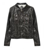 Sisley Wild Soul jongens leren jas bijkerjas donkerbruin 140, Nieuw, Jongen, Jas, Sisley