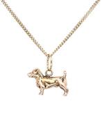 14K Gouden Hanger – Hondje, Ophalen of Verzenden, Zo goed als nieuw, Goud, Goud