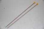 2 breinaalden aluminium met knop 6 mm 40 cm Prym, Ophalen of Verzenden, Zo goed als nieuw, Breien, Naald