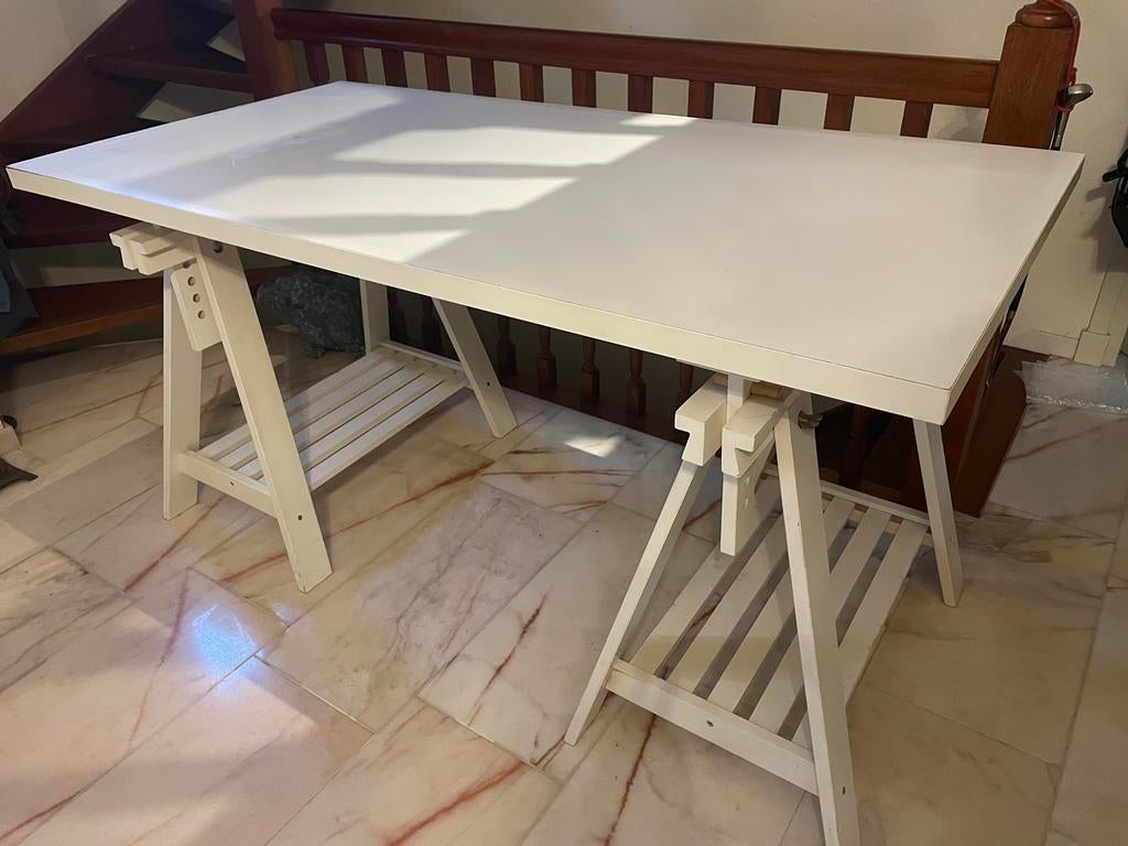 Bureau op schragen, Doe-het-zelf en Verbouw, Ophalen of Verzenden, Zo goed als nieuw, Minder dan 130 cm