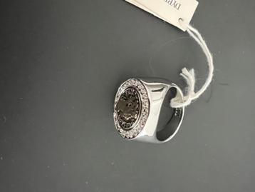 Nieuw Dyrberg/Kern zilverkleurige ring met munt en swarovski beschikbaar voor biedingen