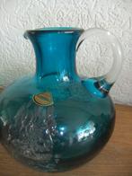 Glazen vaas  JOSKA, Blauw, Ophalen of Verzenden, Minder dan 50 cm, Glas