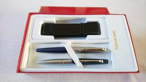 Sheaffer Intrigue Blue Whale Shark set Vulpen 14K/585 M-nib, Verzamelen, Pennenverzamelingen, Zo goed als nieuw, Pennenset, Overige merken