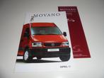 brochure Opel Movano modellen 2000, Ophalen of Verzenden, Zo goed als nieuw, Overige merken