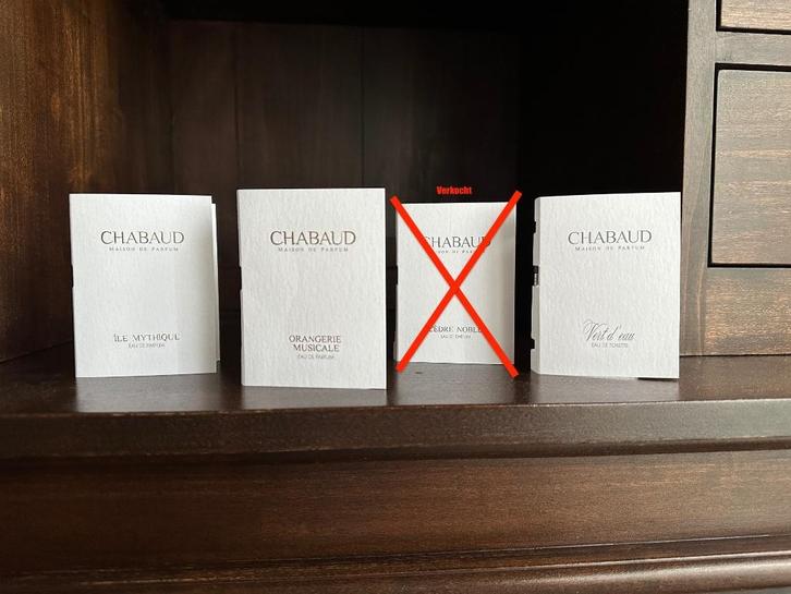 parfum: Chabaud proefje tester, drie stuks beschikbaar , Sieraden, Tassen en Uiterlijk, Uiterlijk | Parfum, Zo goed als nieuw