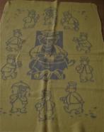 Kinderdeken met kindermotieven geel/grijs 150 x 86, Ophalen of Verzenden, Zo goed als nieuw, Deken