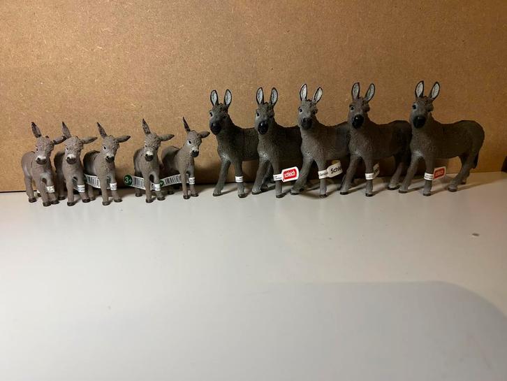 Schleich ezels nieuw, Verzamelen, Dierenverzamelingen, Zo goed als nieuw, Beeldje of Figuurtje, Boerderijdier, Ophalen of Verzenden