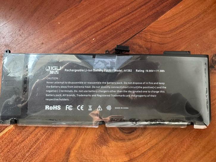 Accu A1382 voor MacBook Pro 15 inch, Computers en Software, Accu's en Batterijen, Nieuw, Ophalen of Verzenden