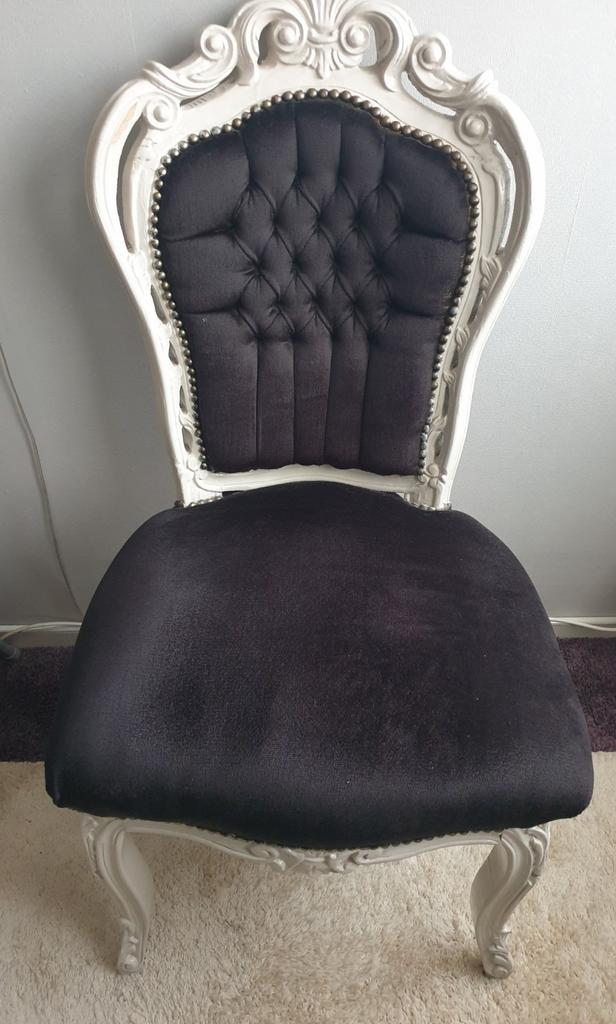 2 Barok stoelen taupe                  (1 gratis) WEG = WEG, Huis en Inrichting, Stoelen, Gebruikt, Eén, Zwart, Ophalen