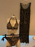 Miss bikini   Bikini met nopjes xl met bijpassend jurkje, Bruin, ., Ophalen of Verzenden, Zo goed als nieuw