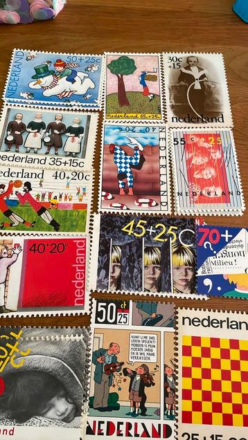 22 Bedankkaarten kinderpostzegels met postzegel beschikbaar voor biedingen