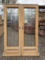 Set schuif / en-suite deuren met glas in lood 211x138.5cm., Antiek en Kunst, Ophalen