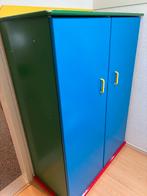 Gekleurde kledingkast, Huis en Inrichting, Kasten | Kledingkasten, Ophalen, Gebruikt, 100 tot 150 cm, Met hangruimte