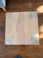 Bijzettafel blank eiken, Ophalen, Minder dan 45 cm, Gebruikt, Vierkant