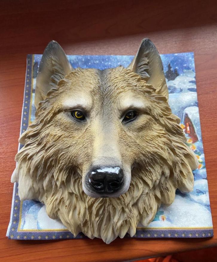 Kunst Wolven Kop / Nep Wolf Dieren Schedel Hoofd Jagen Jacht, Huis en Inrichting, Woonaccessoires | Wanddecoraties, Nieuw, Verzenden